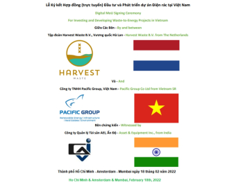 Pacific Group và Harvest Waste B.V. Hà Lan ký hợp tác đầu tư phát triển chuỗi dự án điện rác tại Việt Nam