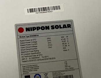 Tiếp nhận hàng mẫu tấm quang năng Nippon Solar 